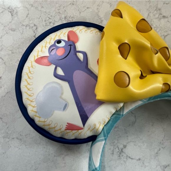 Disney/Pixar Ratatouille Mouse Ears Headband with Swiss Cheese Bow - Picture 2 of 12